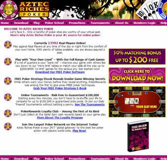 Visit the Aztech Riches Poker Website today.