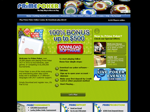 Play Poker at Prime Poker today.