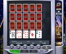 4 Line Jacks Or Better Poker Screenshot