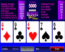 Bonus Deuces Wild Poker Screenshot