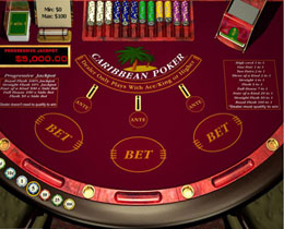 Playtech Caribbean Stud Poker Screenshot
