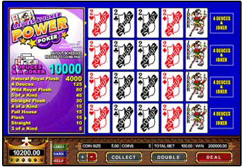 Jacks or Better Power Poker Screenshot